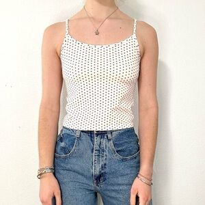 brandy melville heart dotted cami tank top